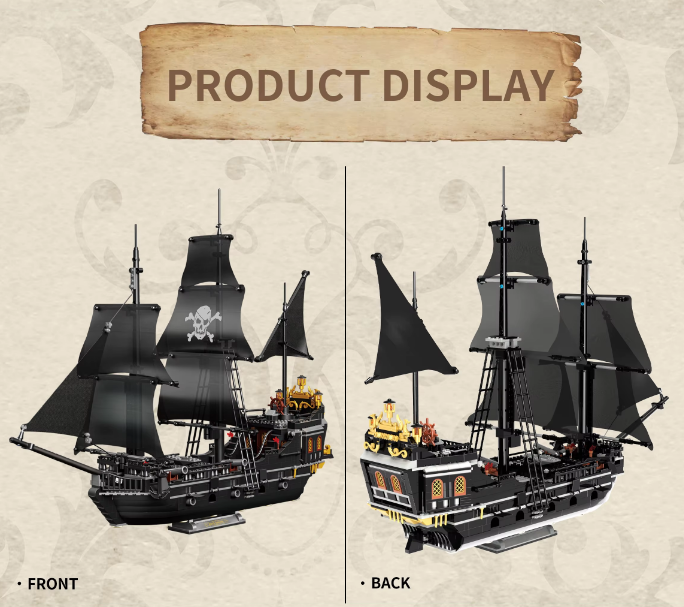 Black Ghost Pirate Ship Building Set