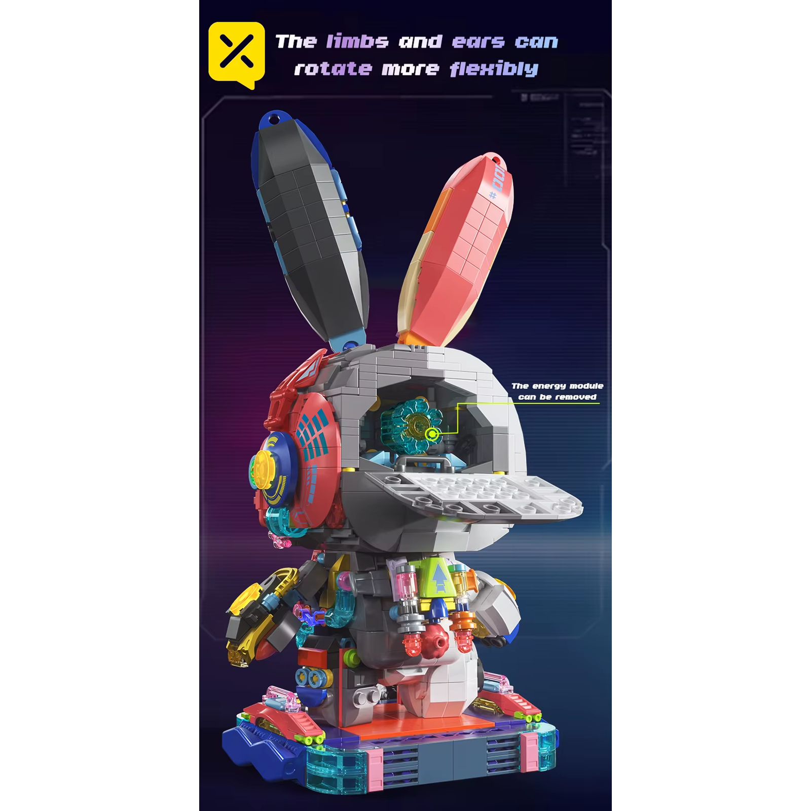 Cyberpunk Robotic Rabbit Building Set