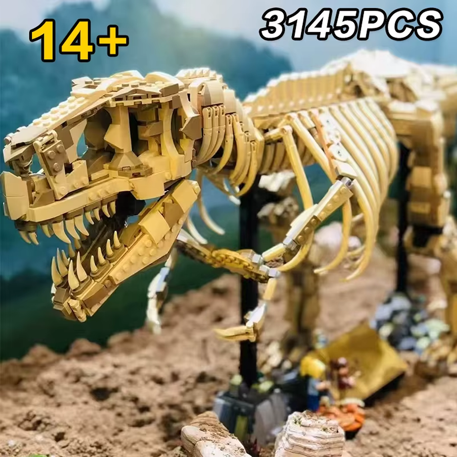 Tyrannosaurus Rex Fossil Brick Building Set