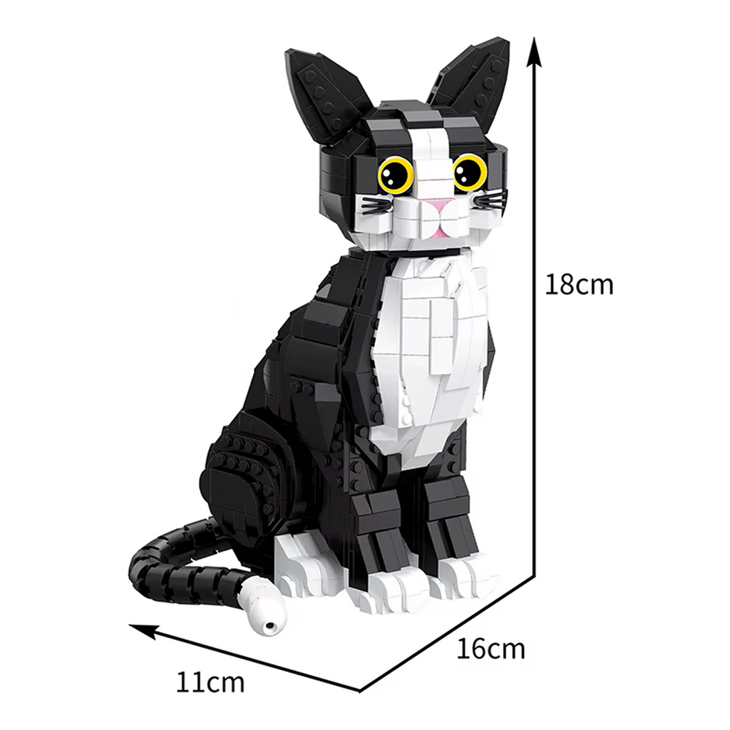 Cute Black Cat Building Set