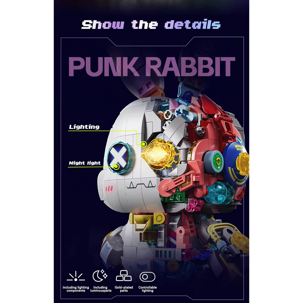 Cyberpunk Robotic Rabbit Building Set