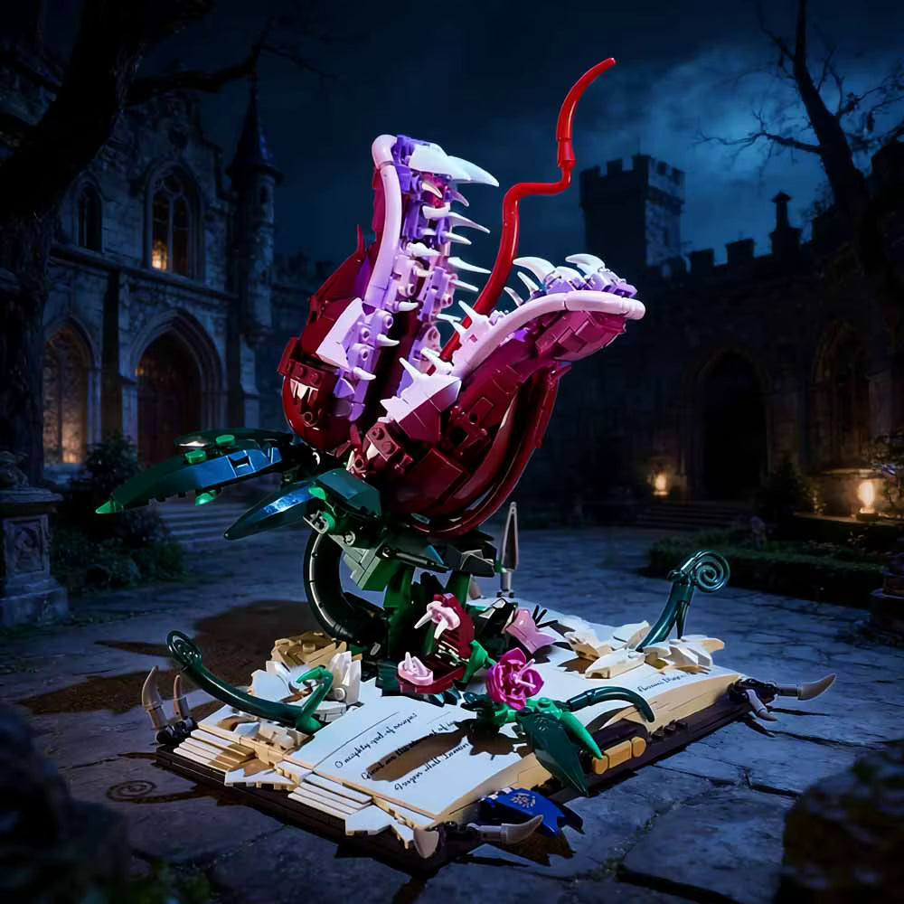 Carnivorous Plant on a Magic Book Building Set