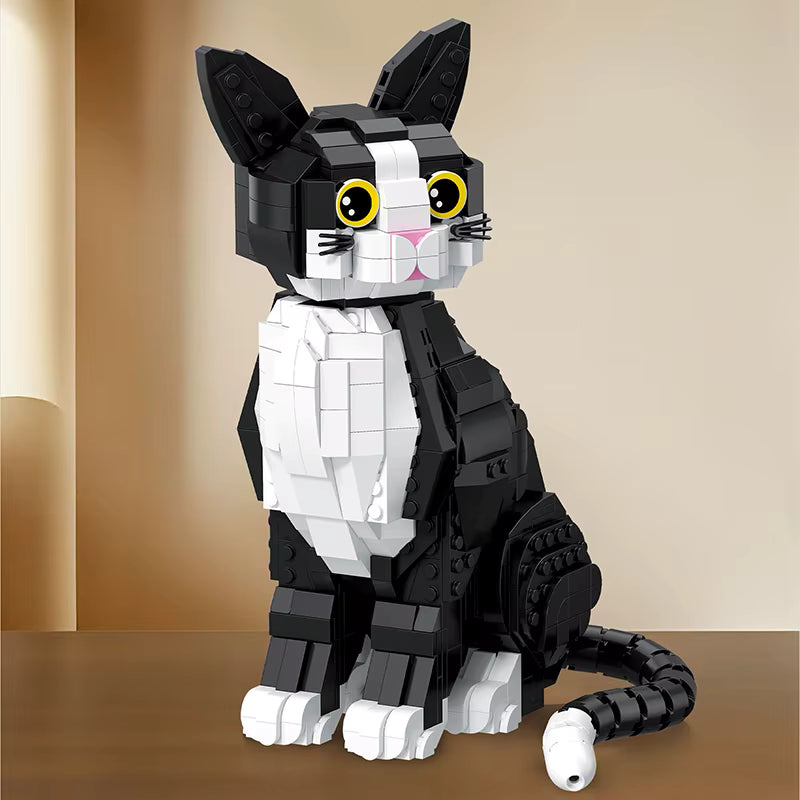 Cute Black Cat Building Set
