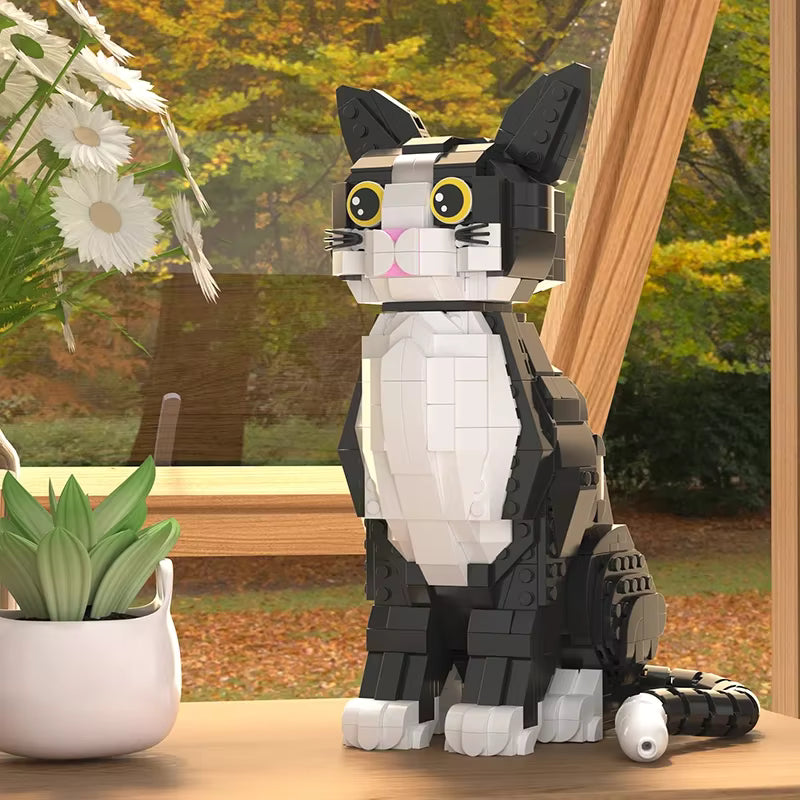 Cute Black Cat Building Set