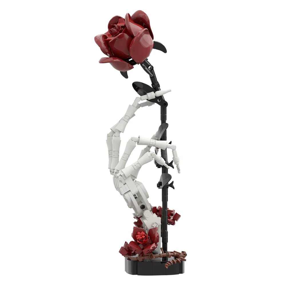 Skeleton Hand Holding a Rose Building Set