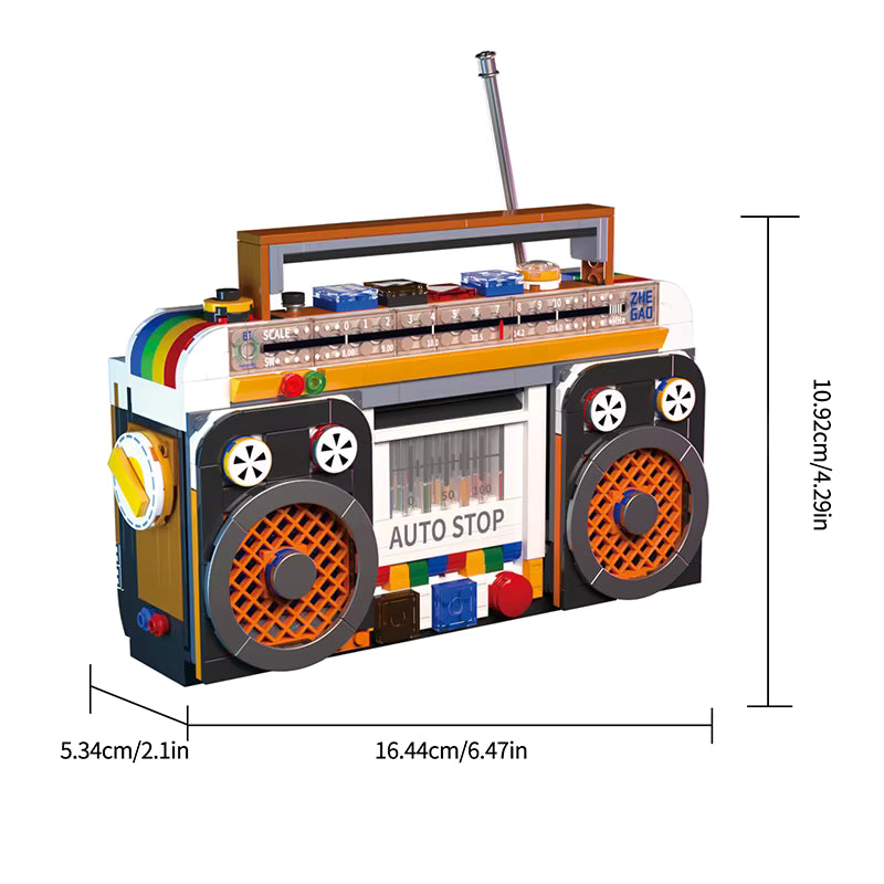 Retro Radio Nostaljazz Building Set
